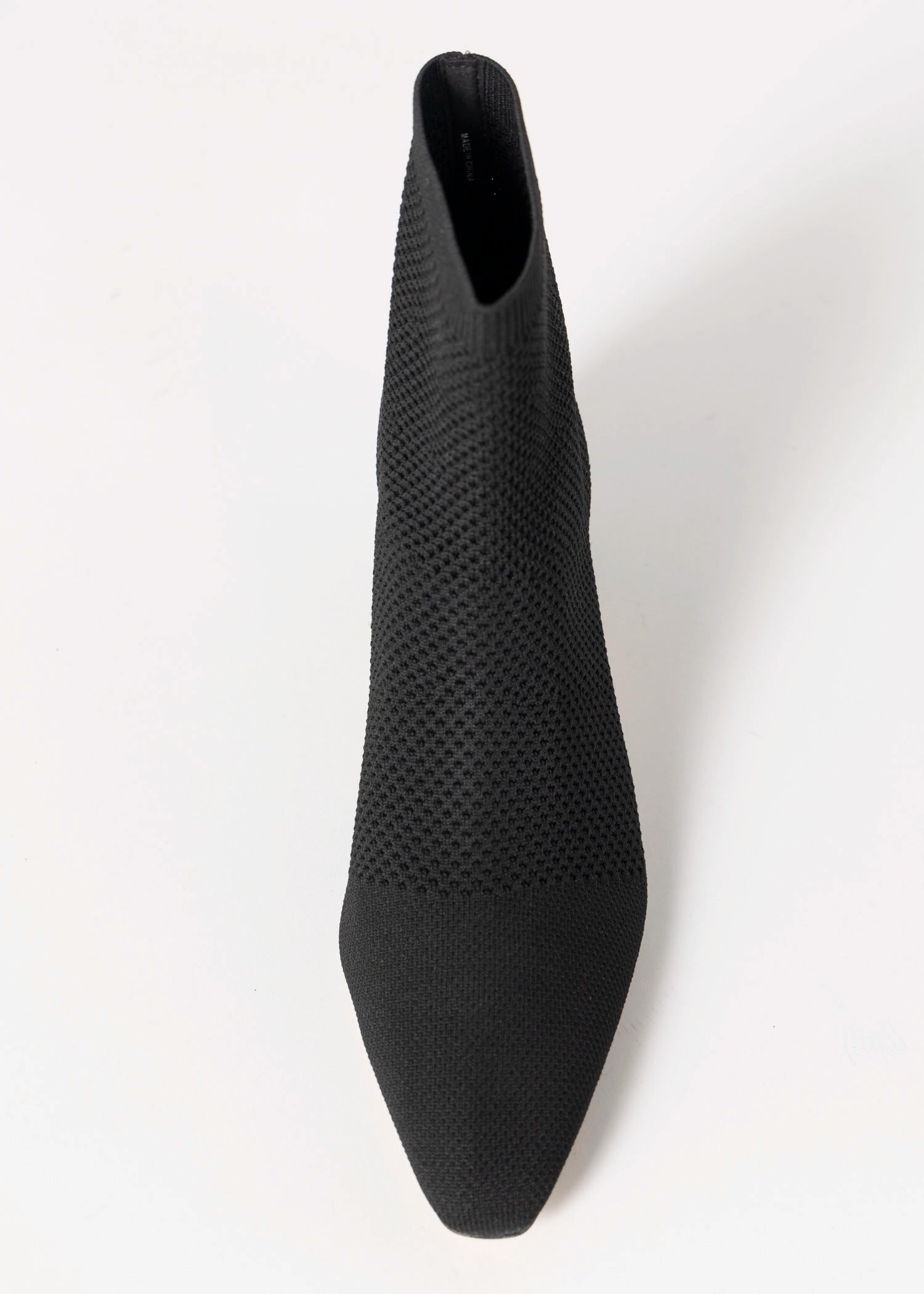 swatch_Black pelle moda emeli stretch knit bootie