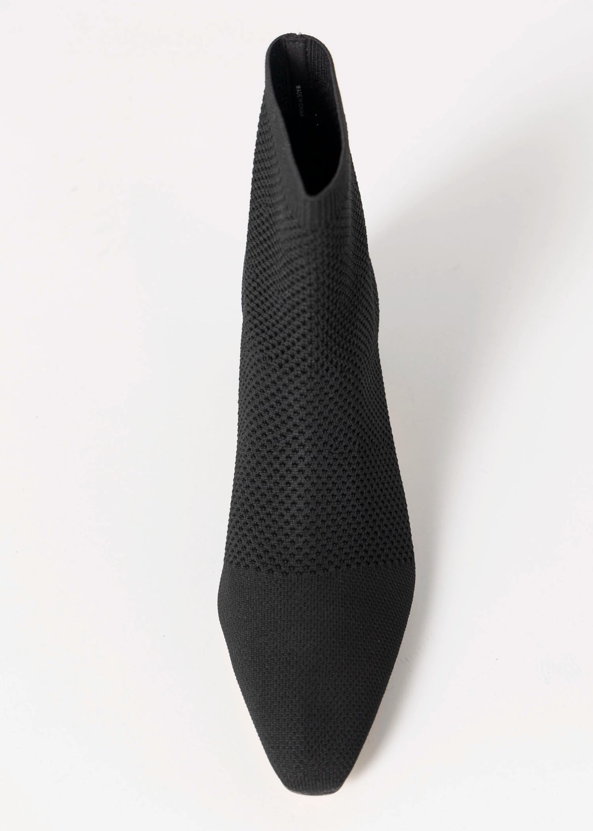 swatch_Black pelle moda emeli stretch knit bootie