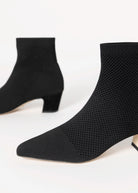 swatch_Black pelle moda emeli stretch knit bootie