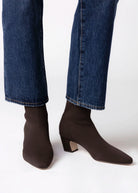 swatch_Chocolate pelle moda emeli stretch knit bootie