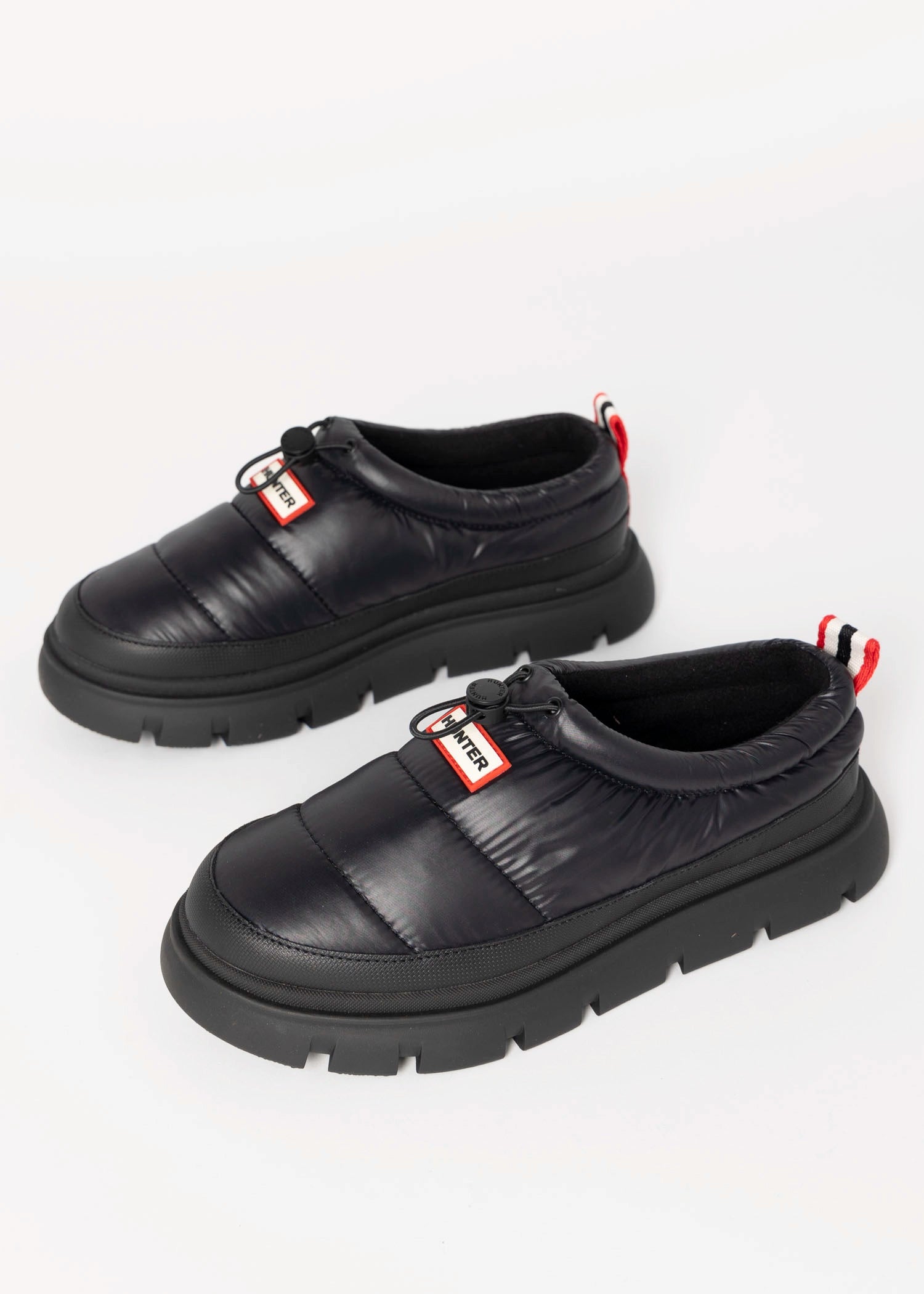 swatch_Black hunter boots madi 5 nylon puffer booties