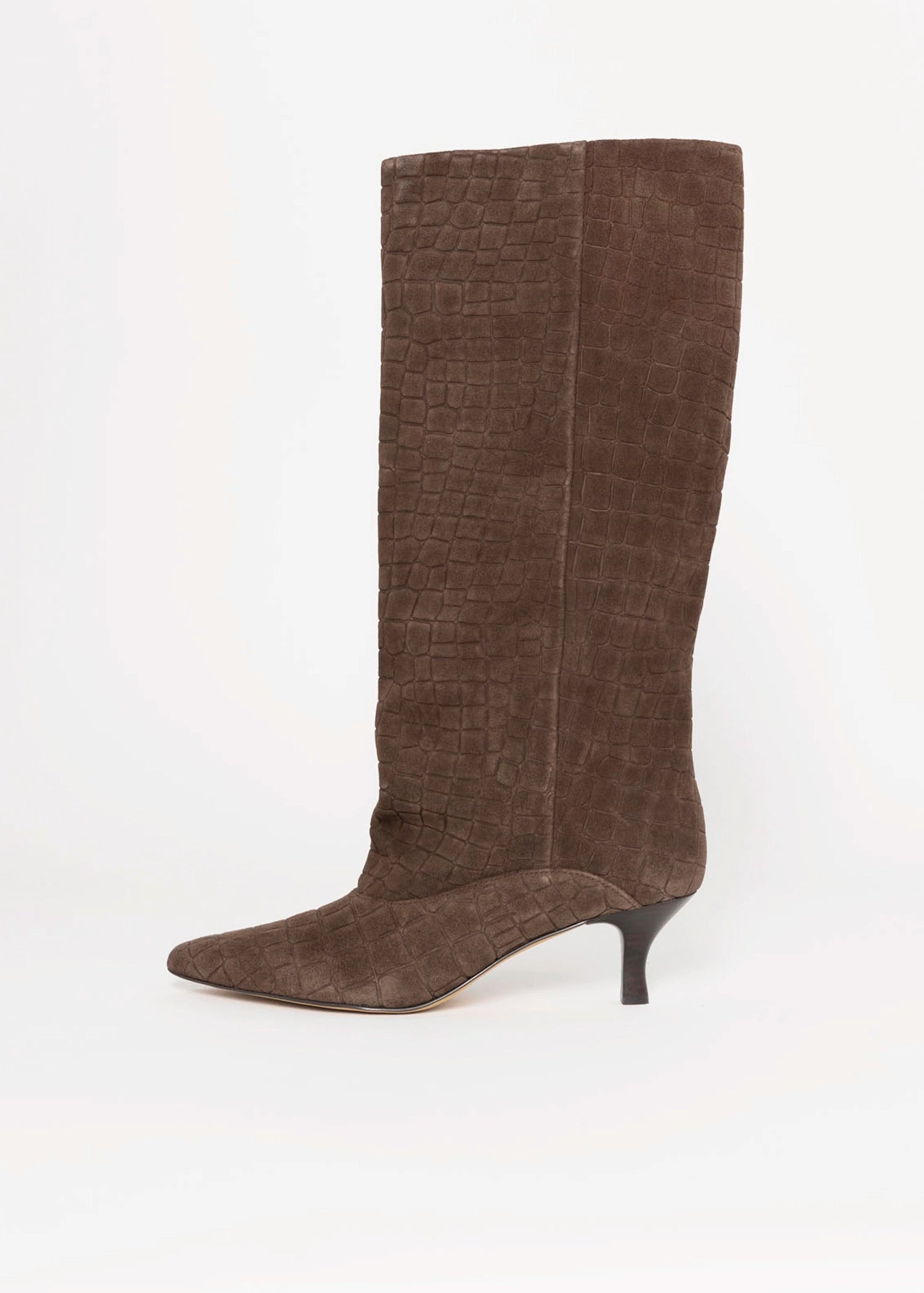swatch_Chocolate Croc dolce vita roxla knee high boot