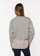 swatch_Heather Grey/Burgundy favorite daughter sweatshirt