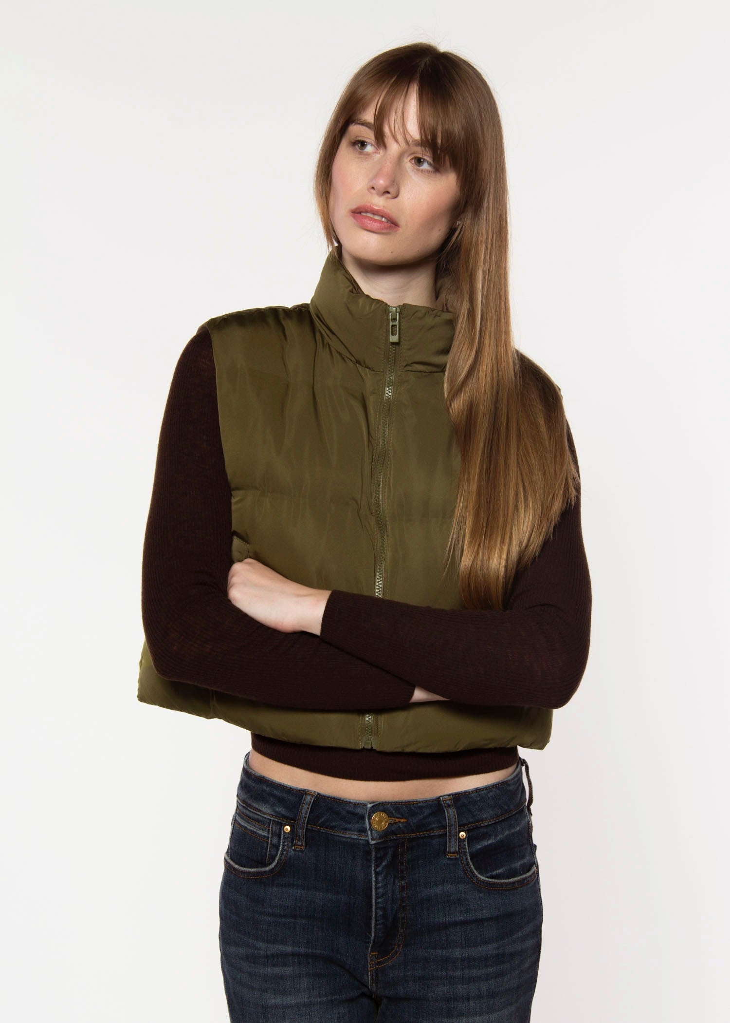 swatch_Olive izzy puffer vest