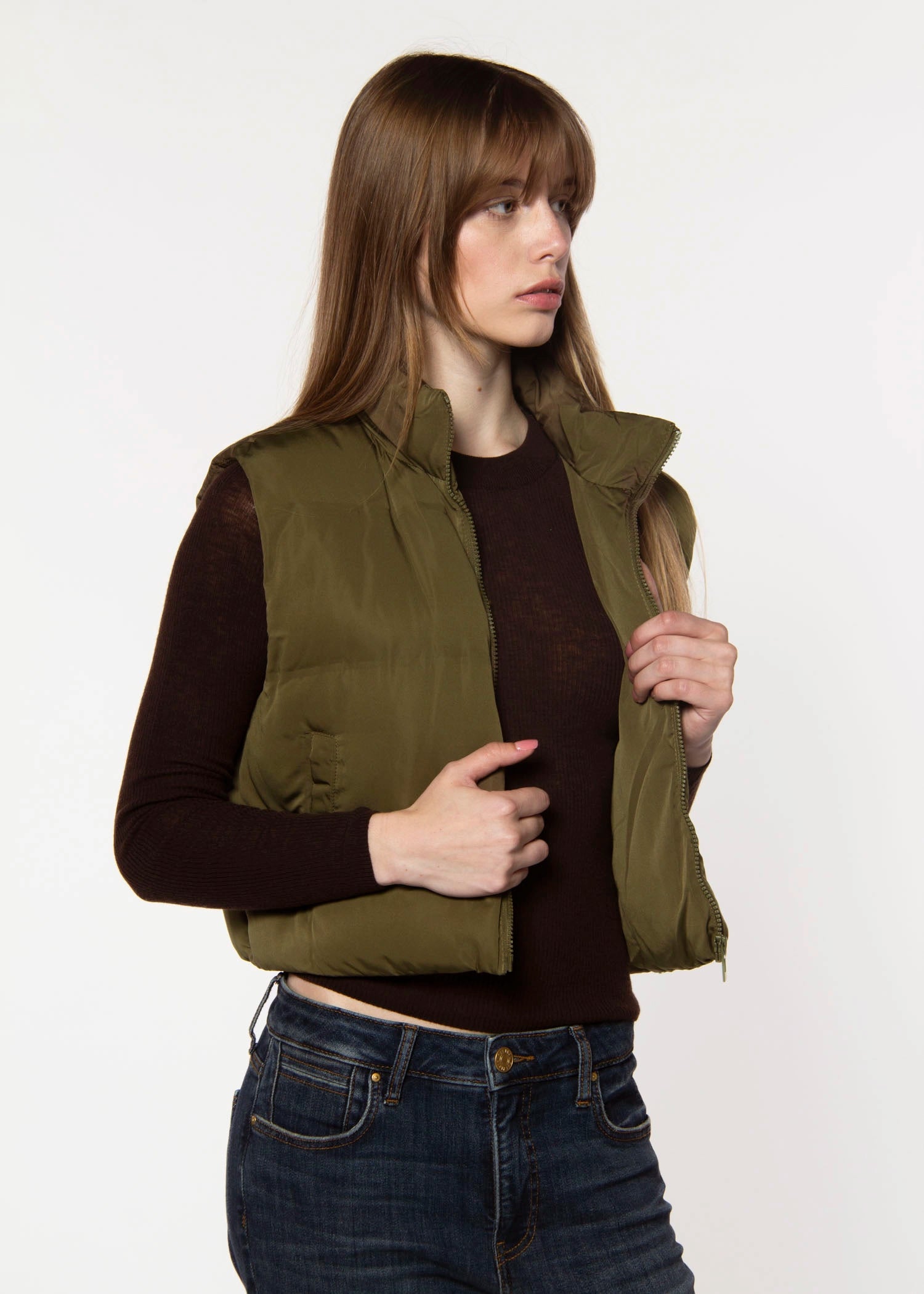 swatch_Olive izzy puffer vest
