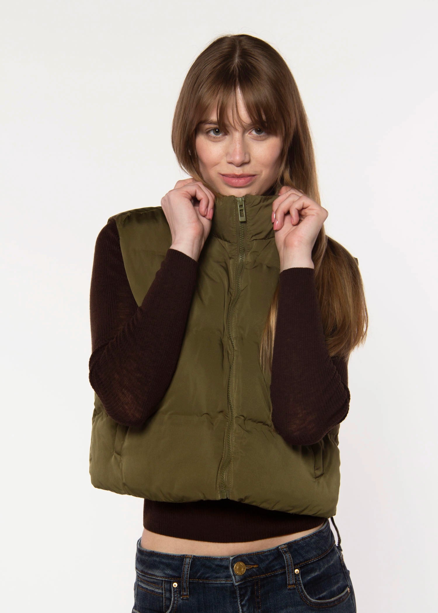 swatch_Olive izzy puffer vest