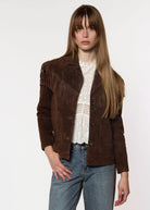 swatch_Brown down to earth suede jacket