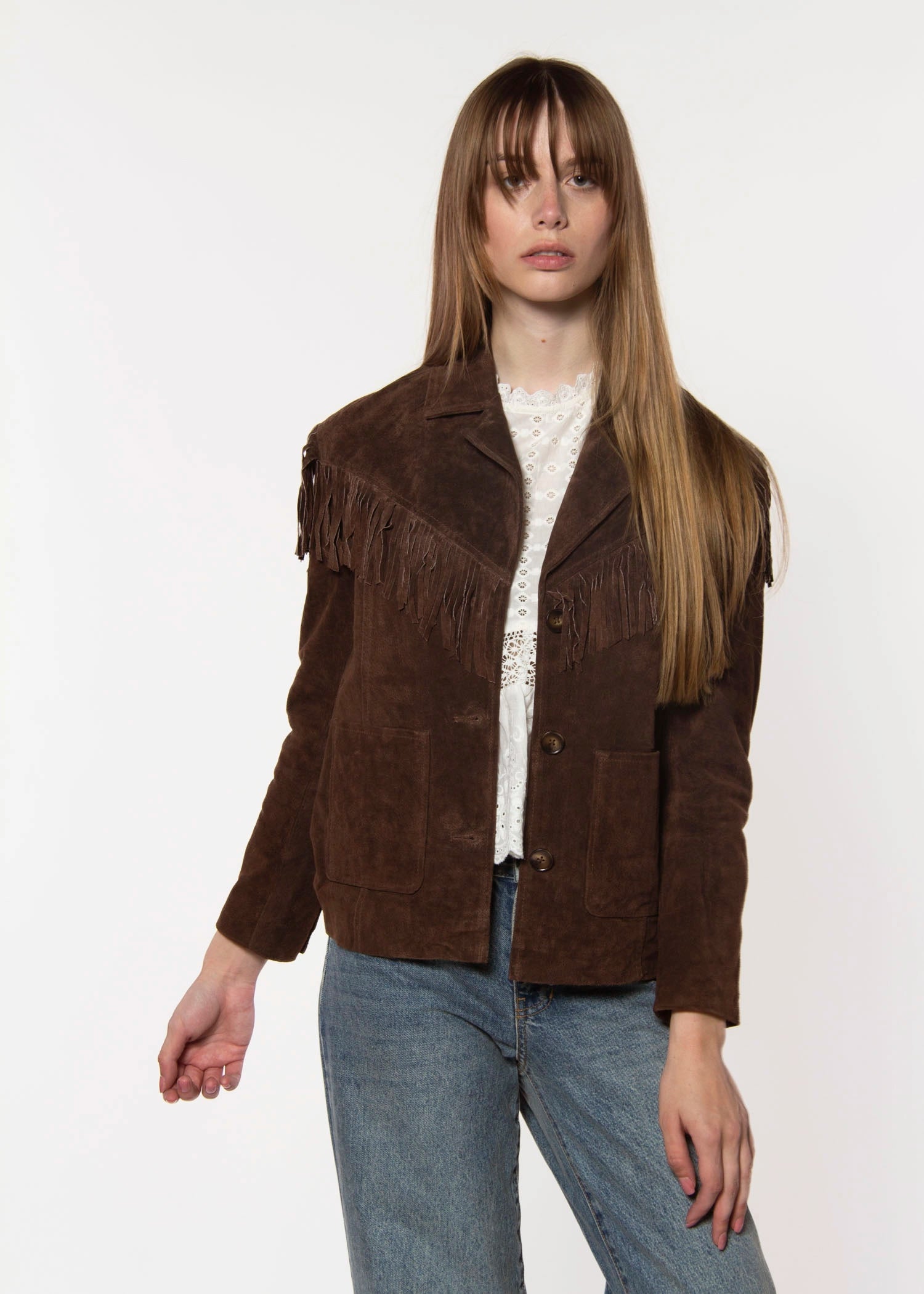 swatch_Brown down to earth suede jacket
