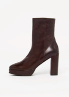 swatch_Rust Leather platform boot shoes