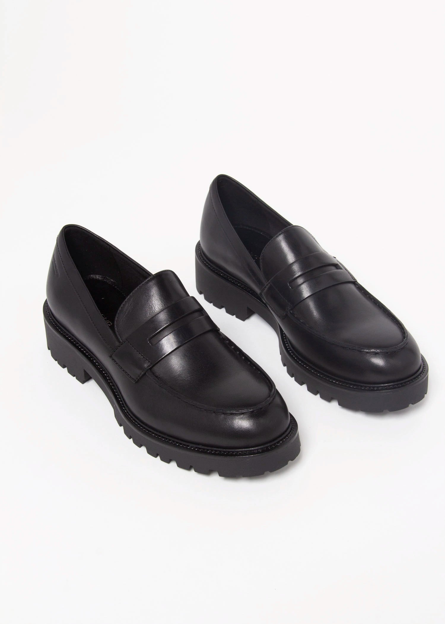 swatch_Black Leather kenova loafer shoes
