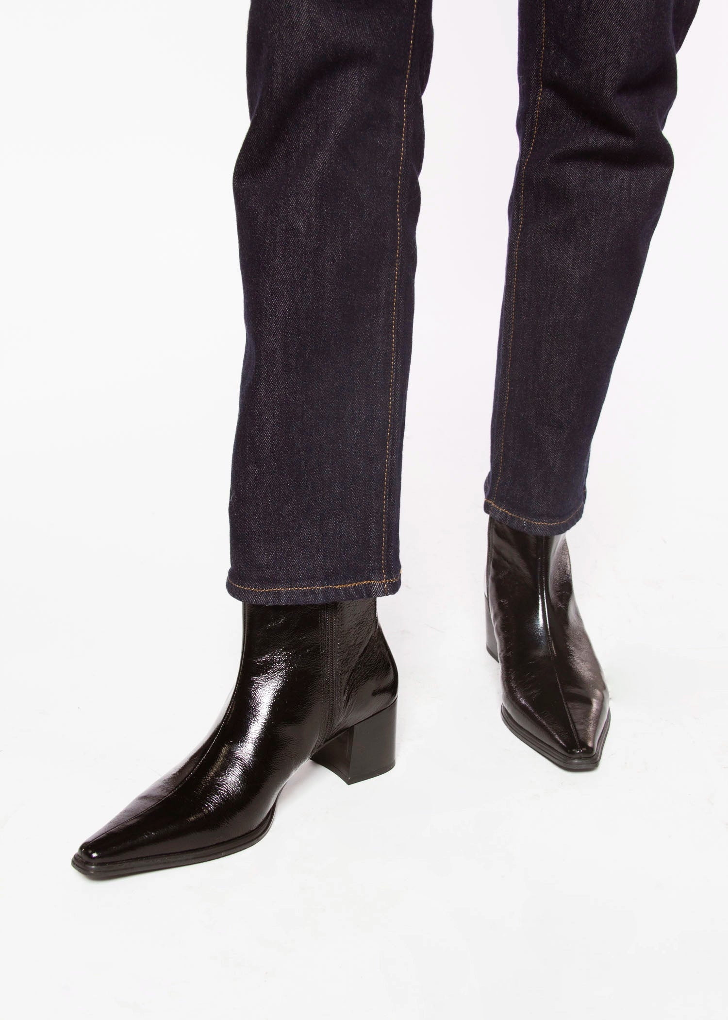 swatch_Black Patent giselle boot shoes