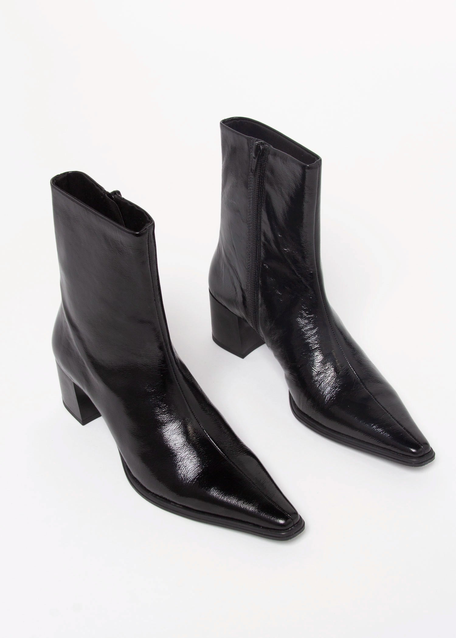 swatch_Black Patent giselle boot shoes