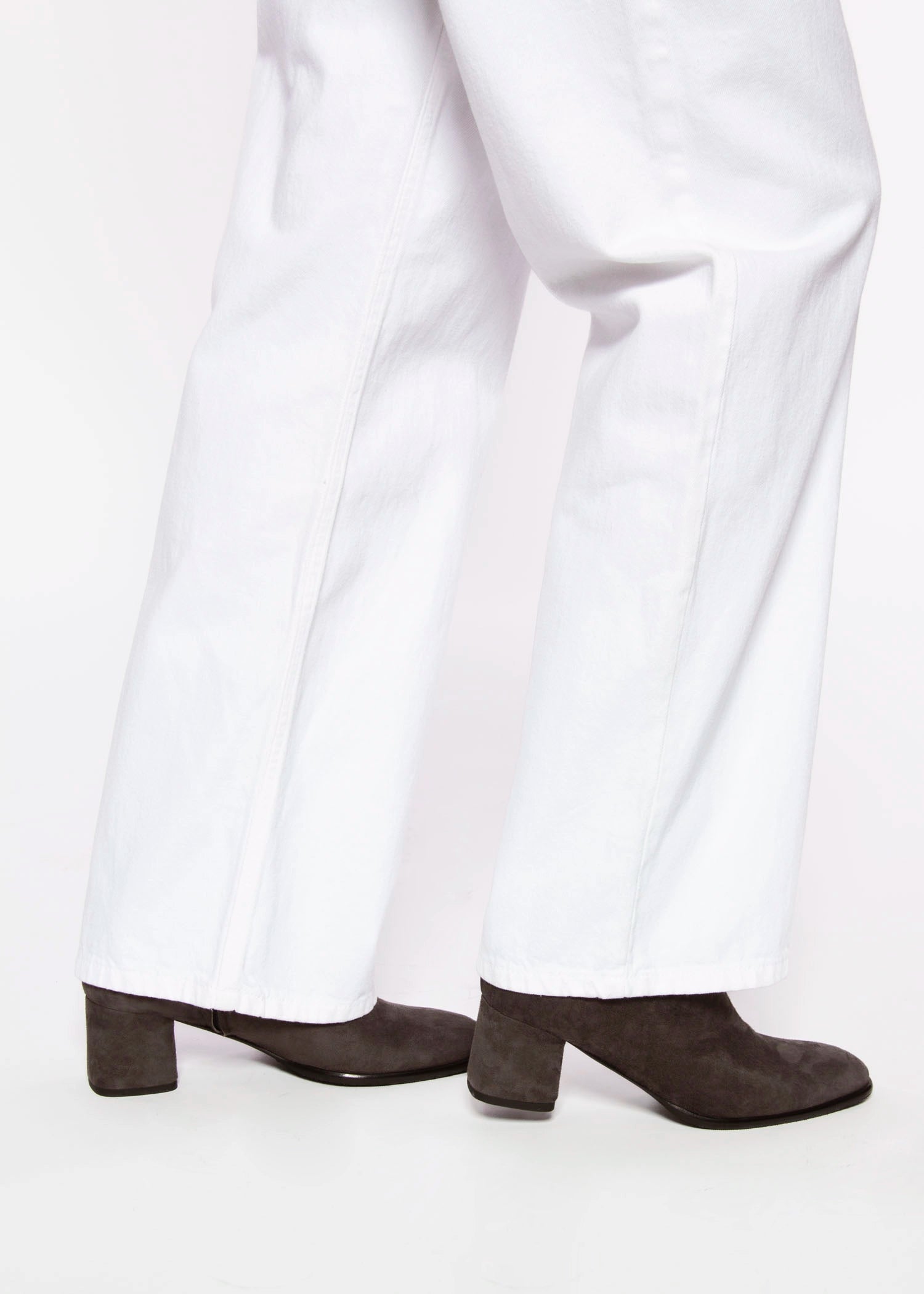 swatch_Grey Suede stretch suede bootie boots