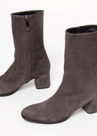 swatch_Grey Suede stretch suede bootie boots