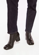 swatch_Black Leather tabi boot boots