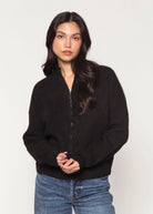 swatch_Black ilma zipper cardigan sweaters