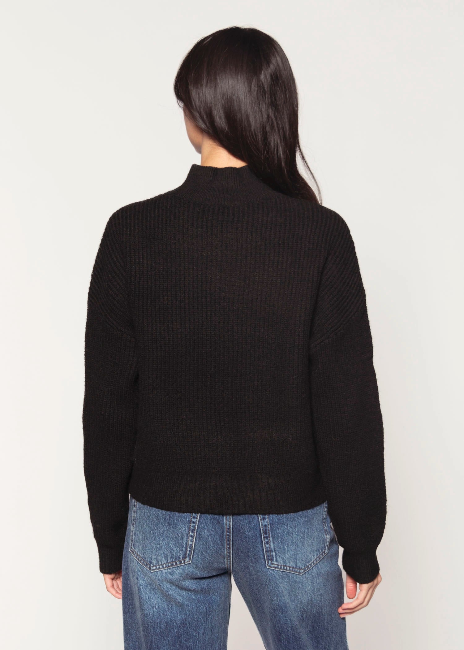 swatch_Black ilma zipper cardigan sweaters