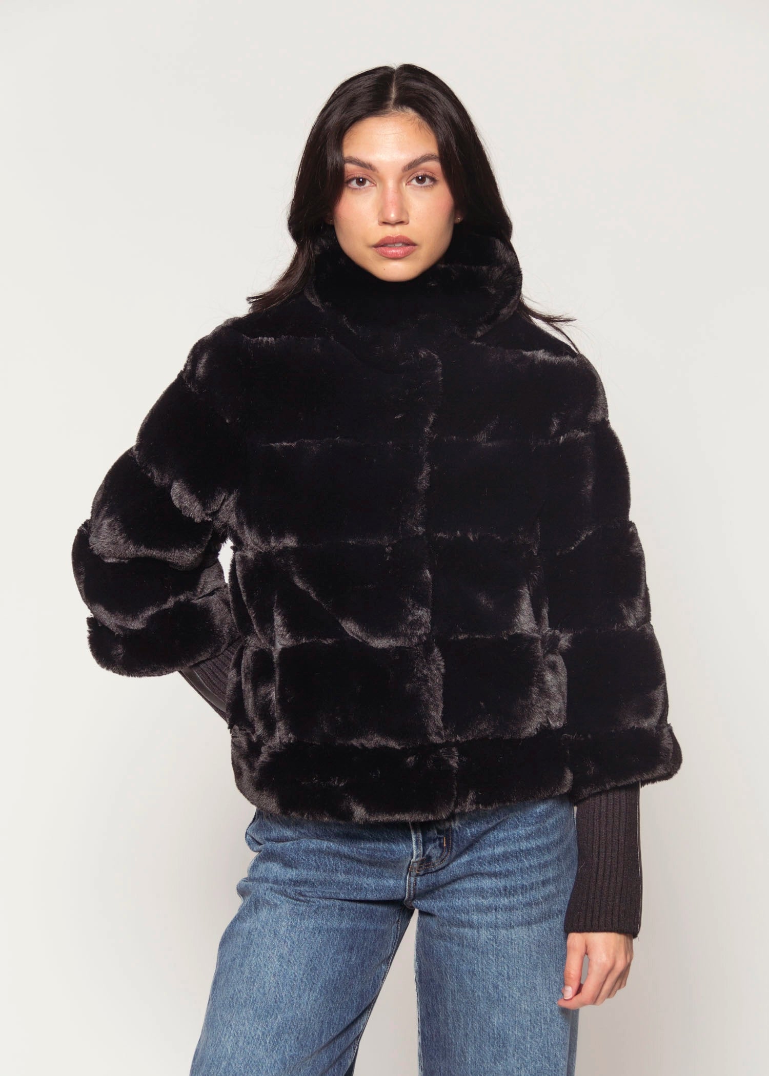 swatch_Black feline jacket coats