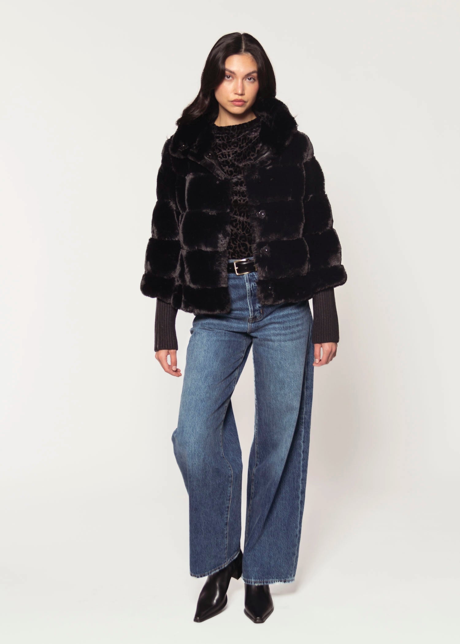 swatch_Black feline jacket coats