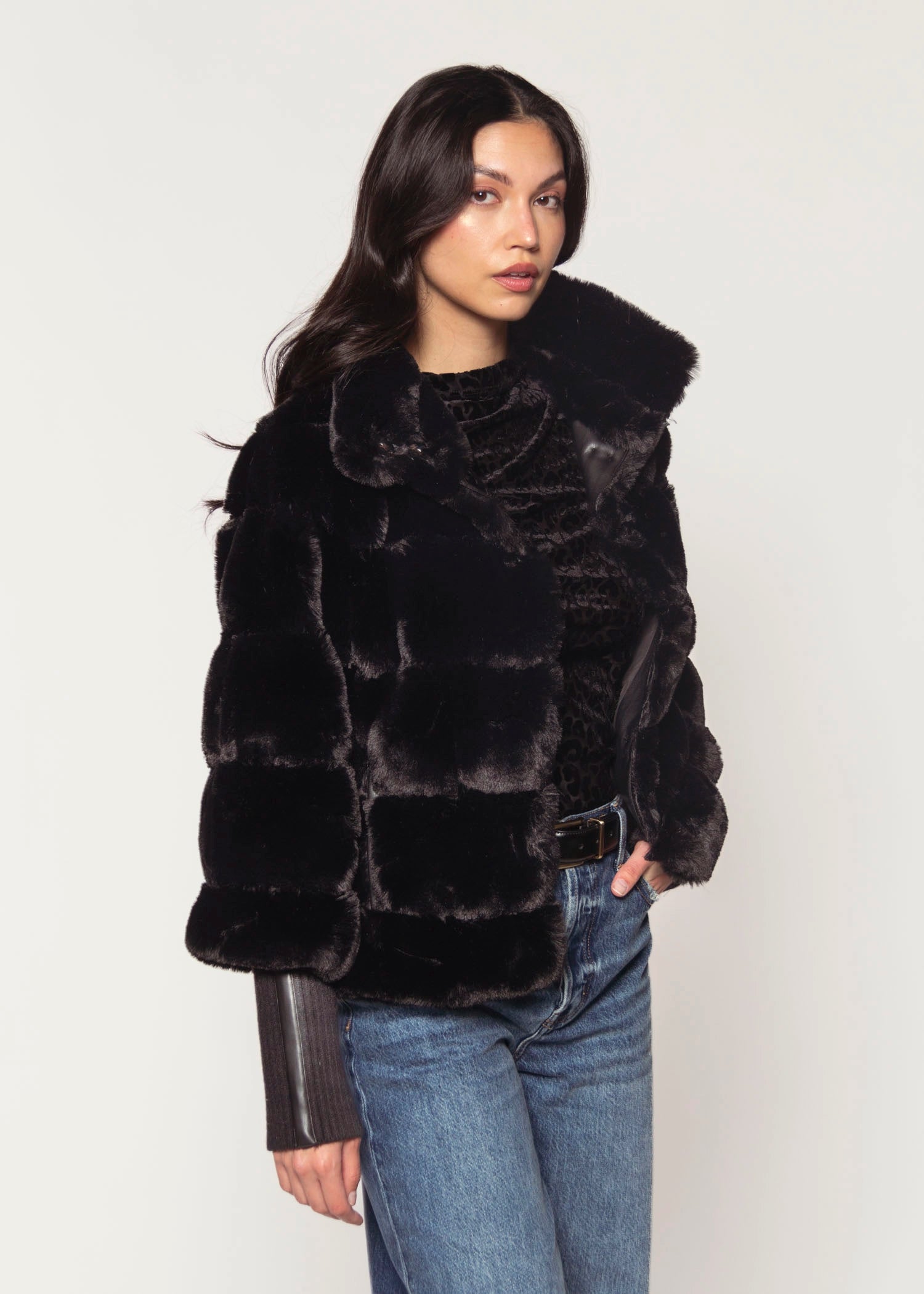 swatch_Black feline jacket coats