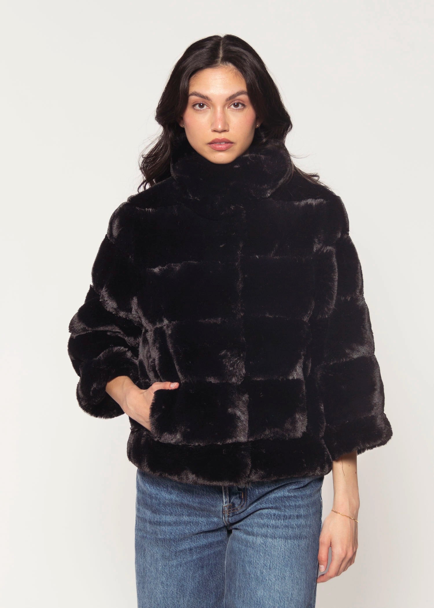 swatch_Black feline jacket coats