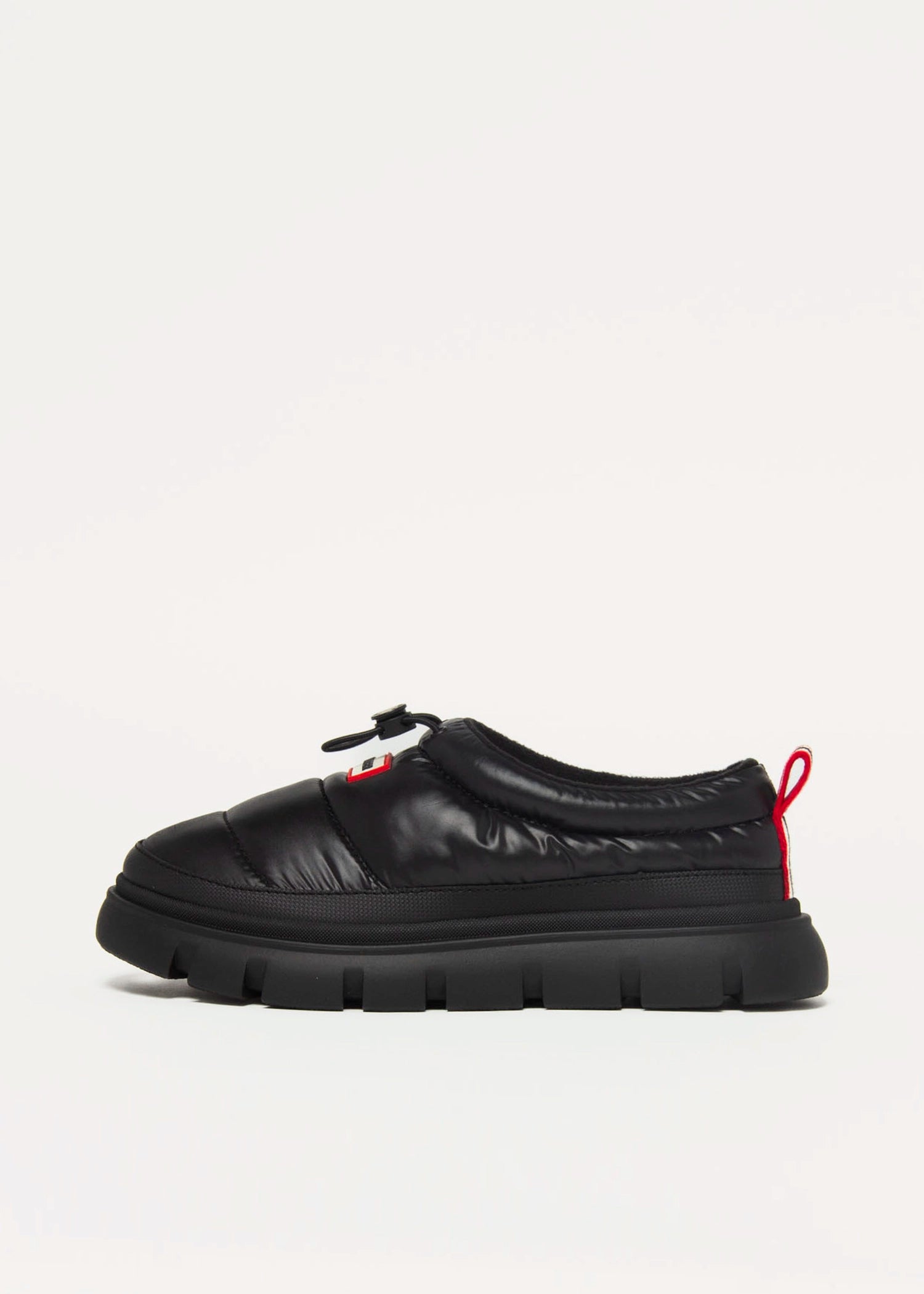 swatch_Black madi puffer slip on shoes