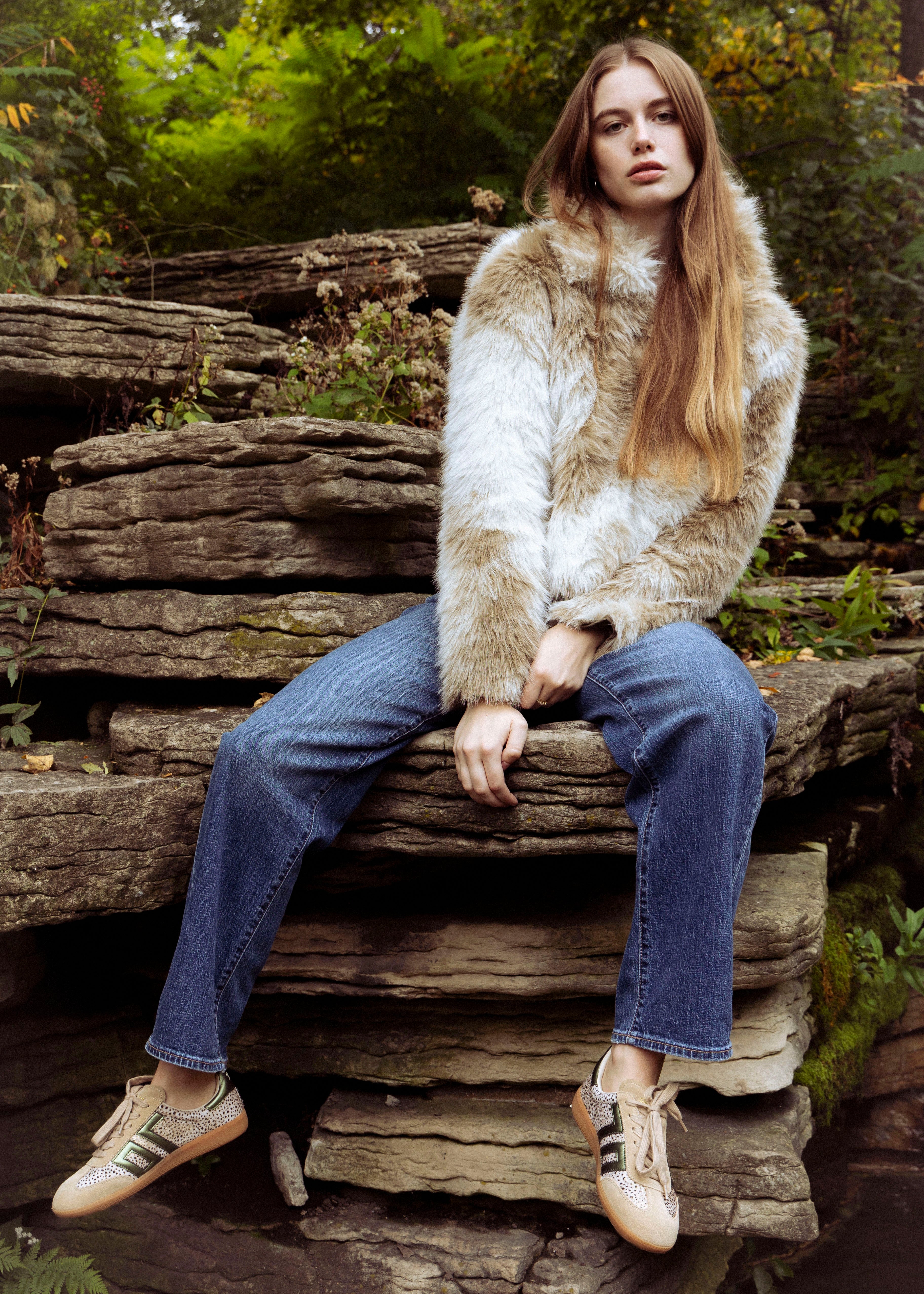 swatch_Birch/Basil rino and pelle amine faux fur jacket