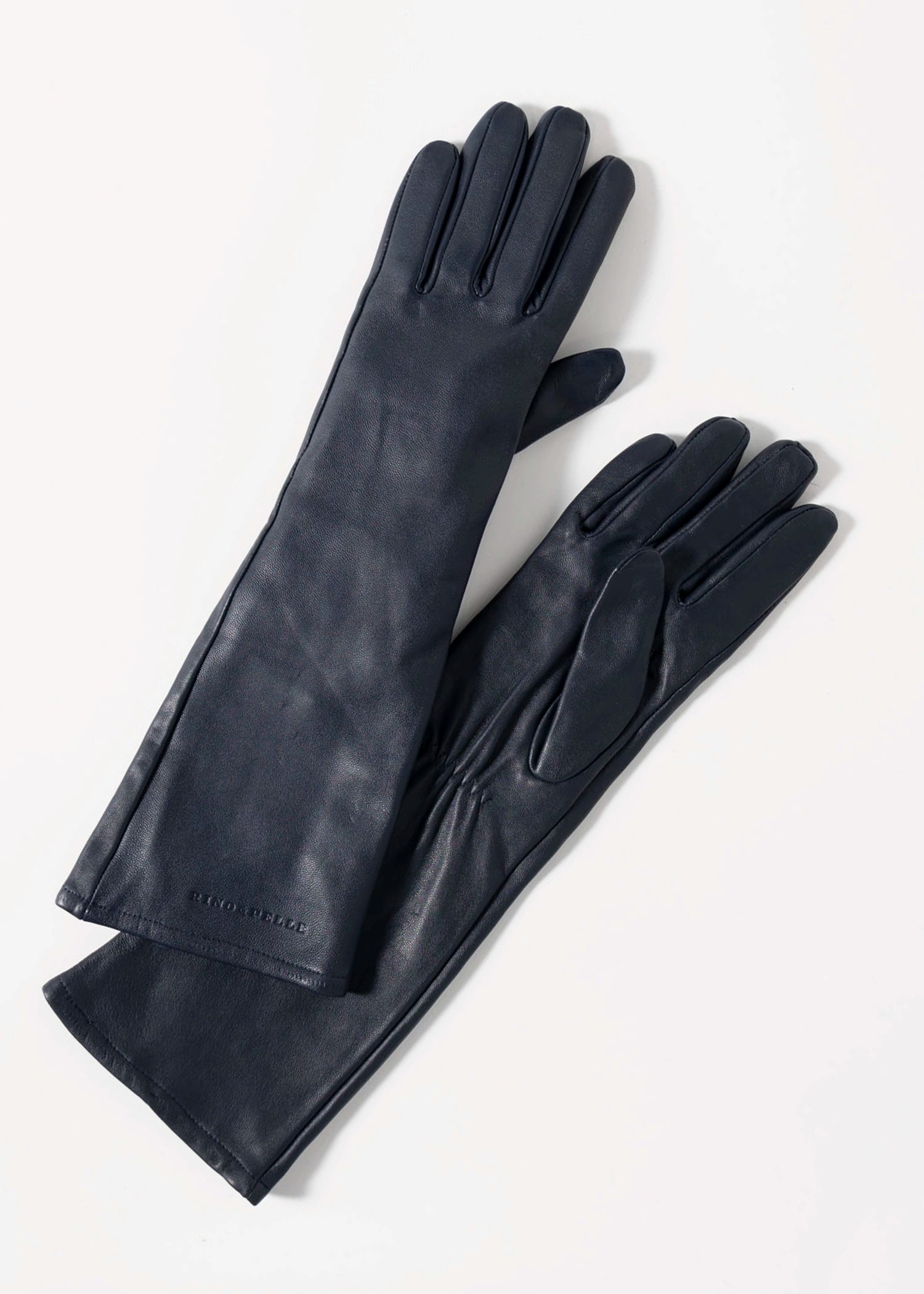 swatch_Navy rino and pelle florianne long leather gloves