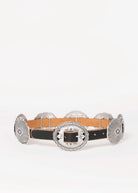 swatch_Black conchos leather distressed western belt