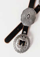 swatch_Black conchos leather distressed western belt