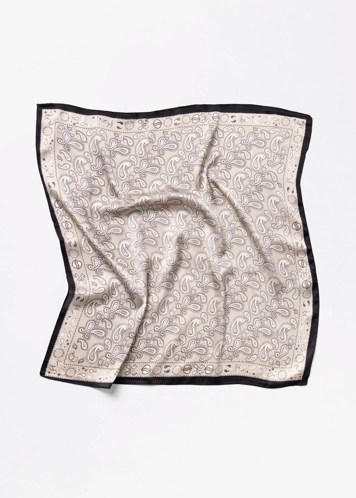 swatch_Taupe/Black bandana head scarf