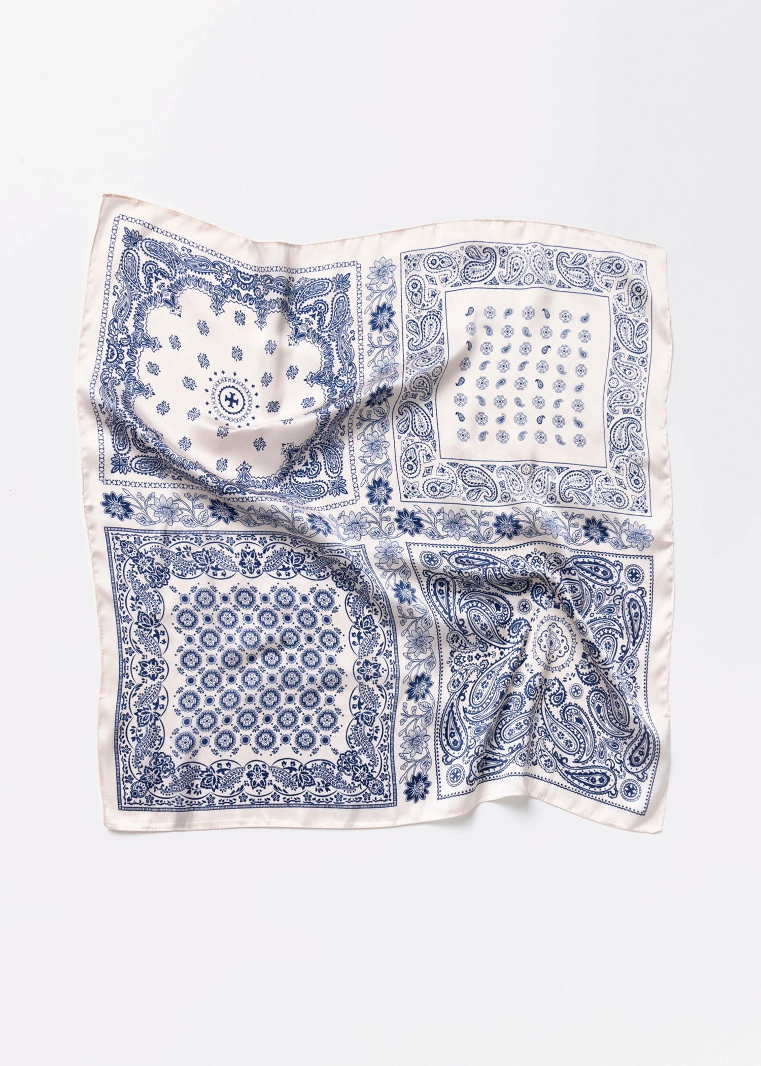 swatch_Blue/White bandana head scarf