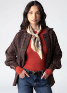 swatchc_Brown/Beige paisley print square scarf