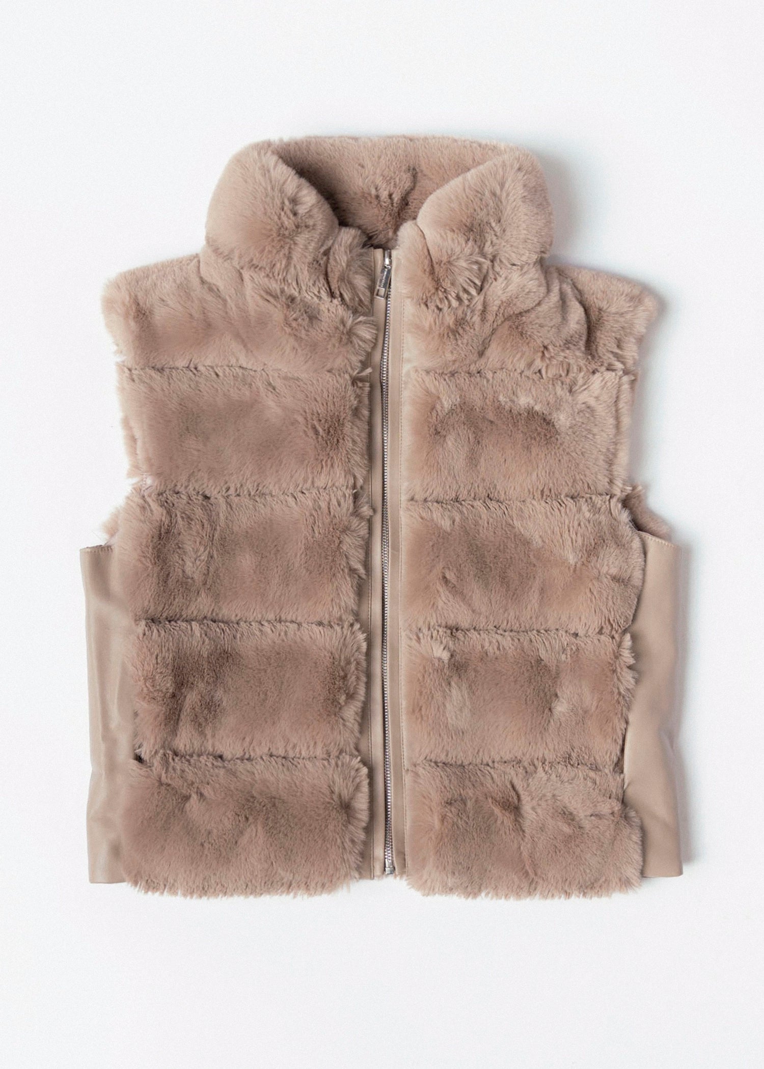 swatch_Mocha Latte rino and pelle may faux fur vest