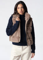 swatch_Mocha Latte rino and pelle may faux fur vest