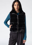 swatch_Black rino and pelle may faux fur vest