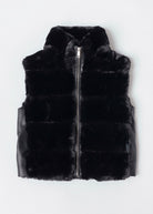 swatch_Black rino and pelle may faux fur vest