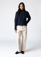 swatch_Navy rd style cable knit sweater