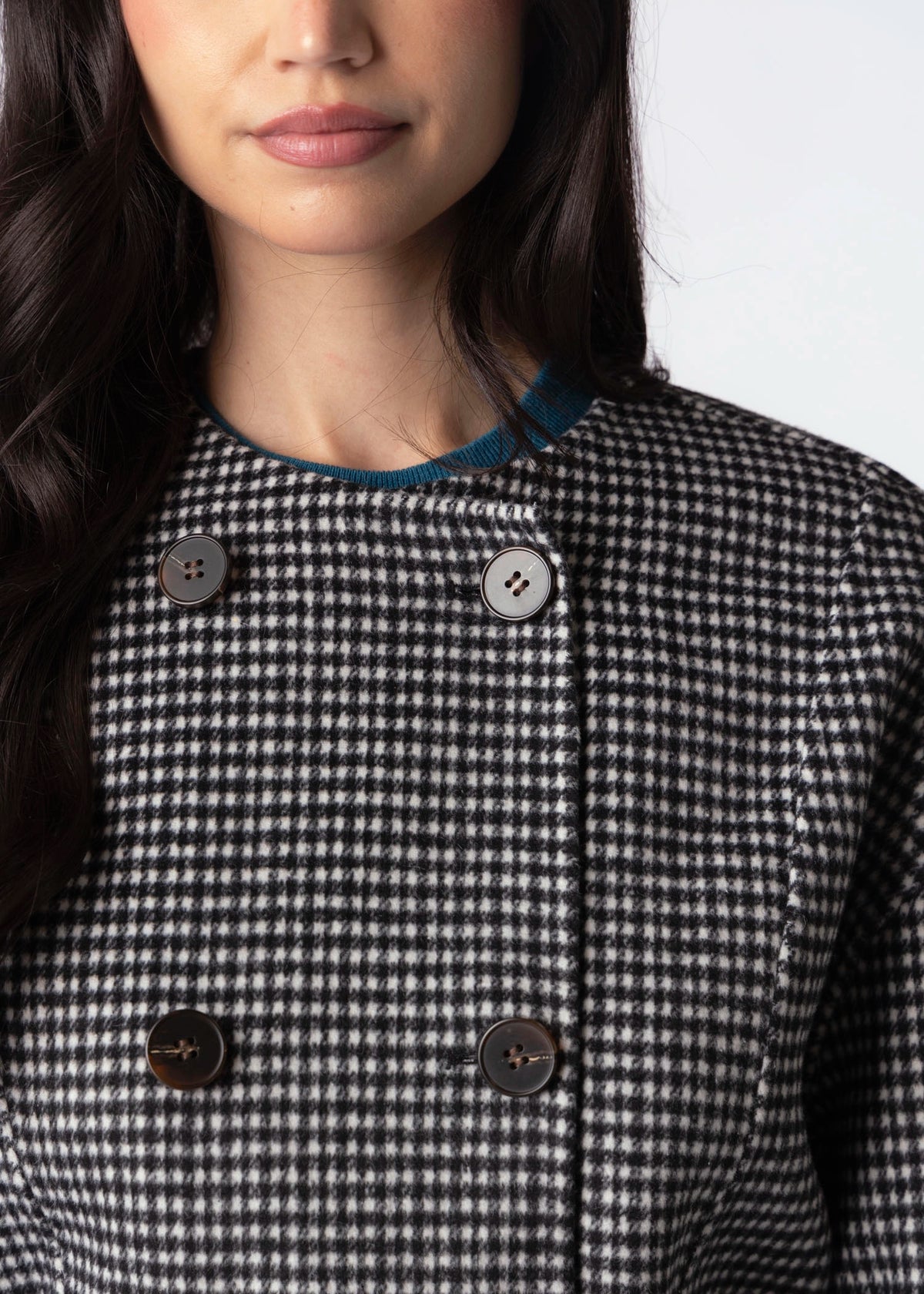 swatch_Black check wool jacket