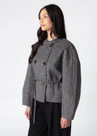 swatch_Black check wool jacket