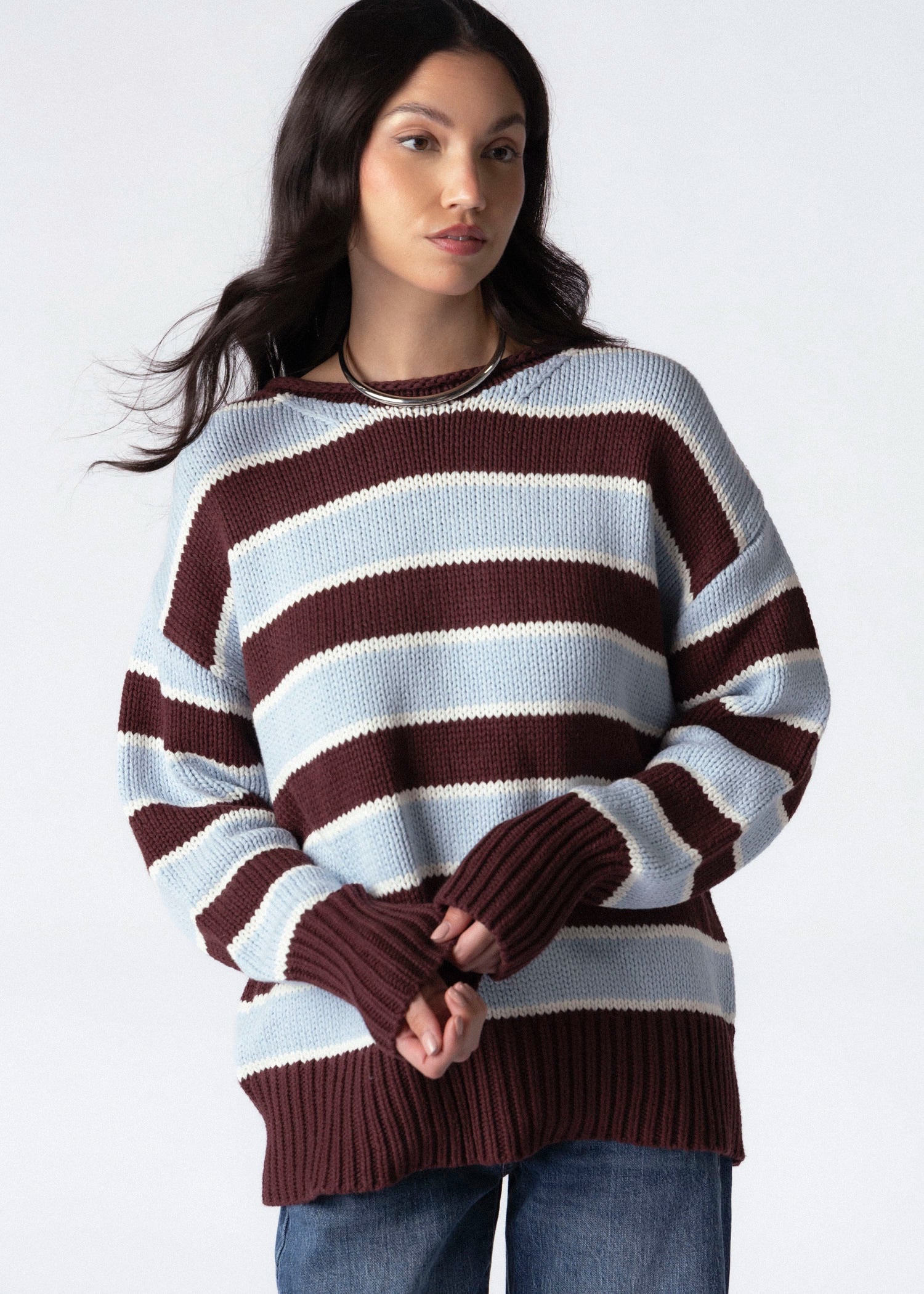 swatch_Chocolate Combo frankie striped sweater