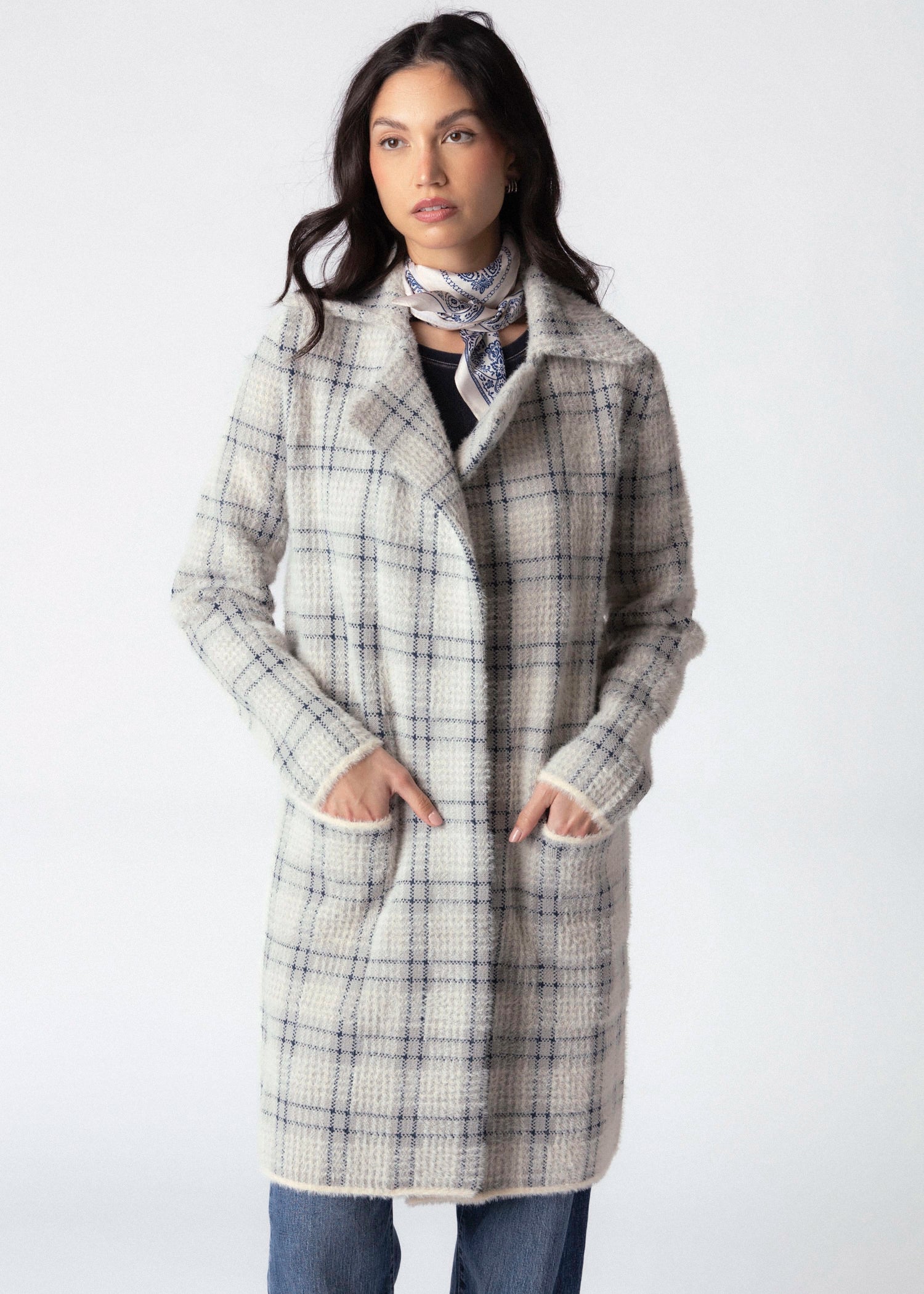 swatch_Ivory Plaid sage the label marlo plaid coat