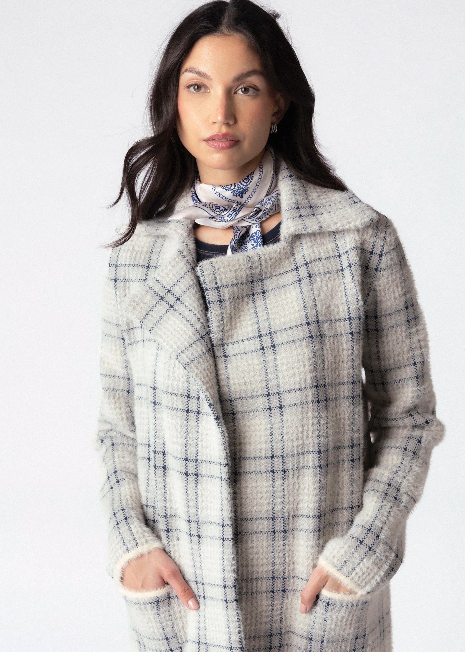 swatch_Ivory Plaid sage the label marlo plaid coat