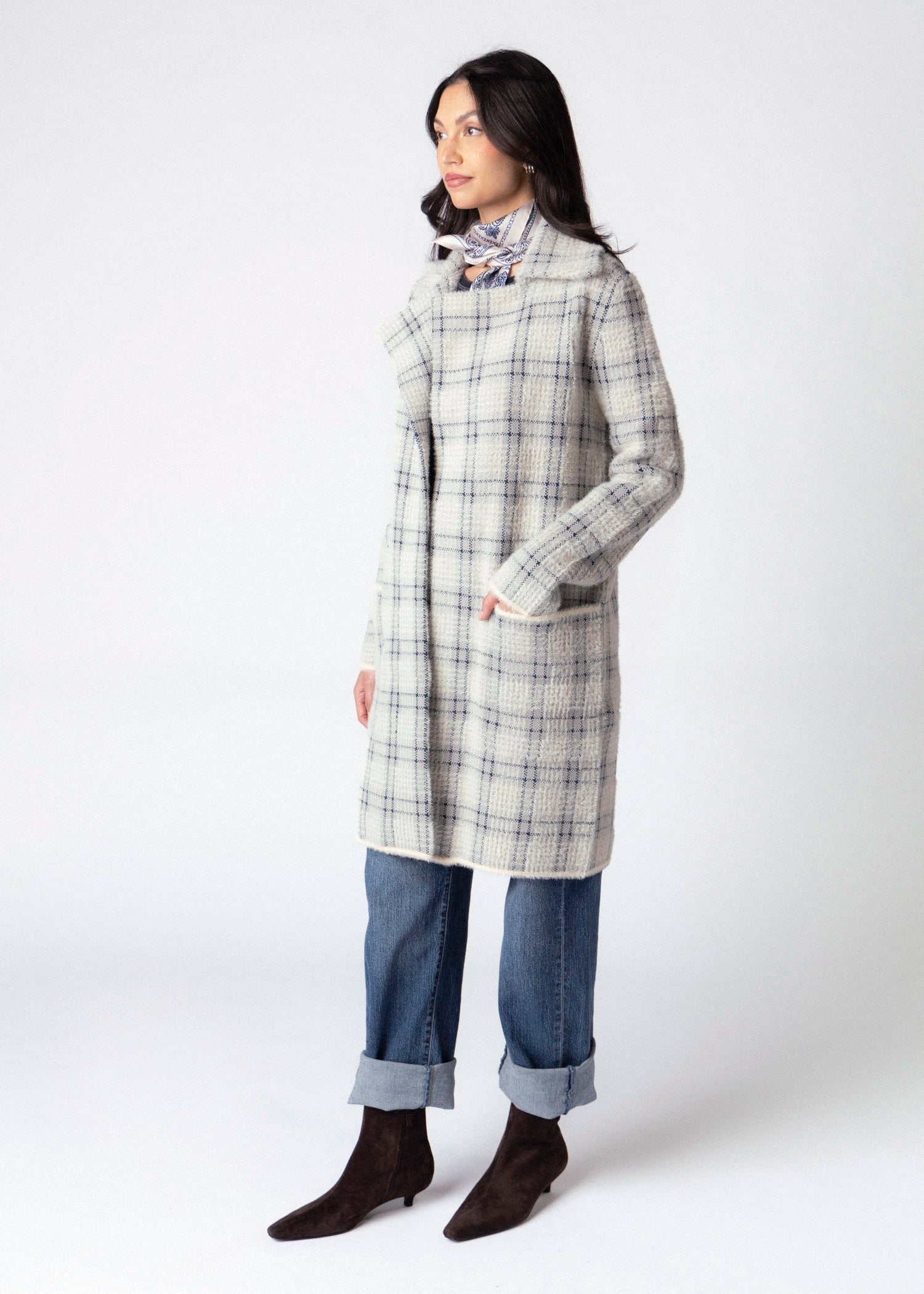 swatch_Ivory Plaid sage the label marlo plaid coat