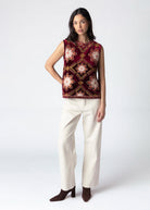 swatch_Burgundy thml velvet embroidered sleeveless blouse