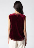 swatch_Burgundy thml velvet embroidered sleeveless blouse