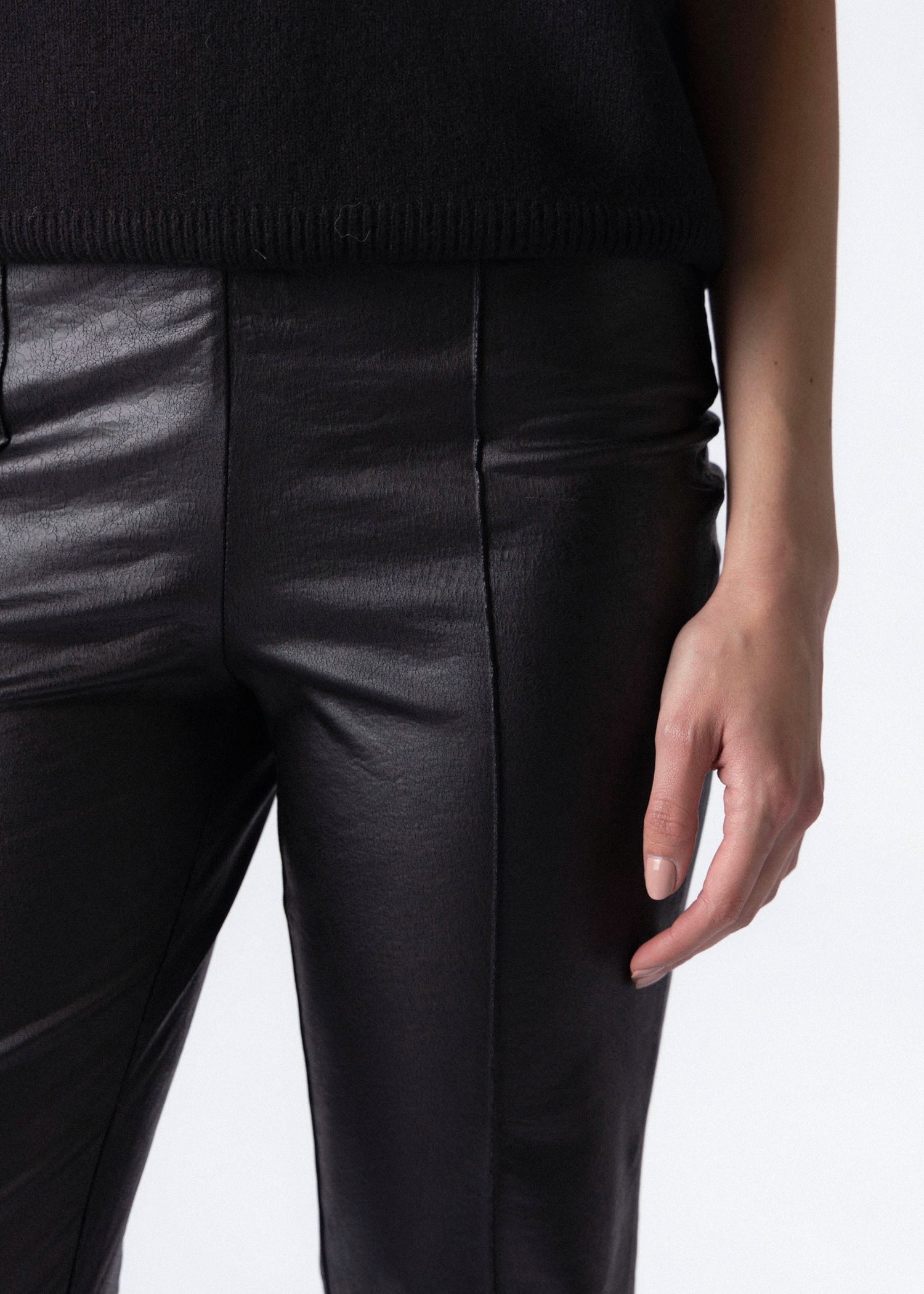 swatch_black lysse elysse foiled leather pant apparel