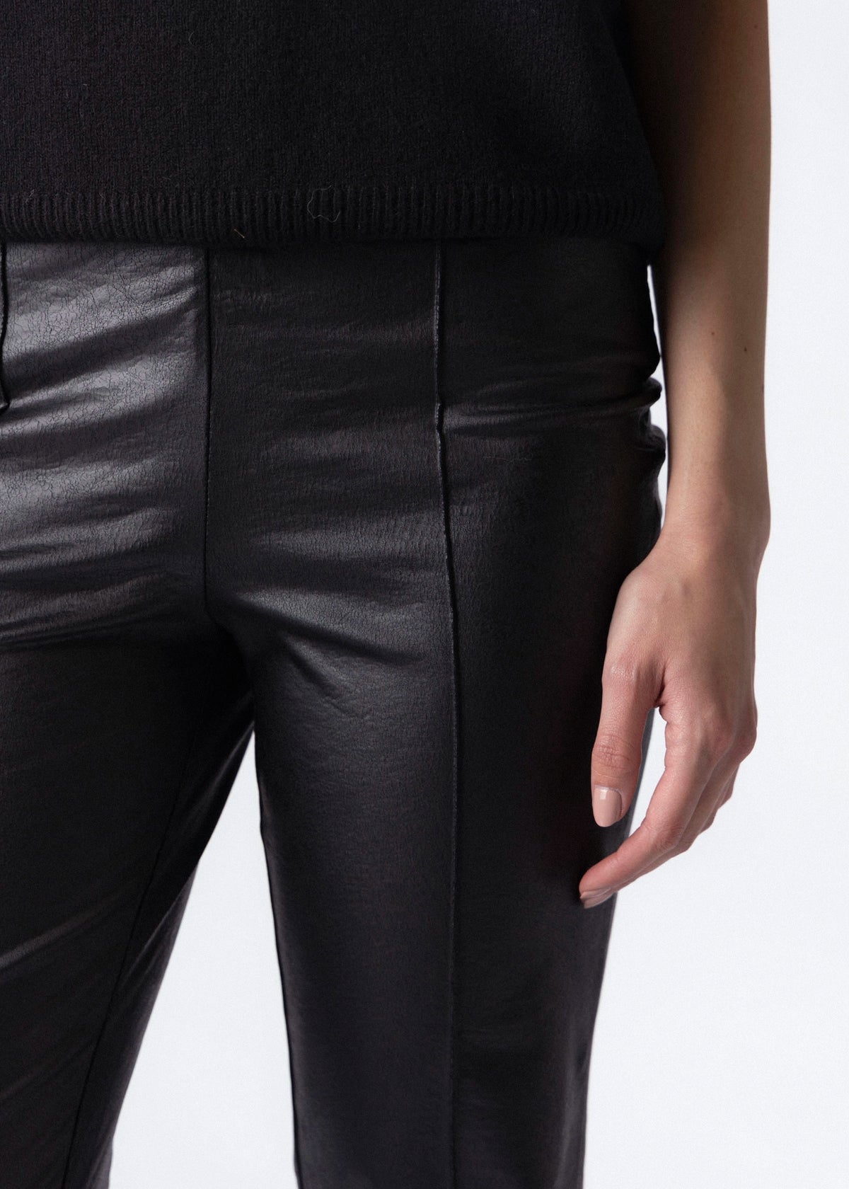 swatch_black lysse elysse foiled leather pant apparel