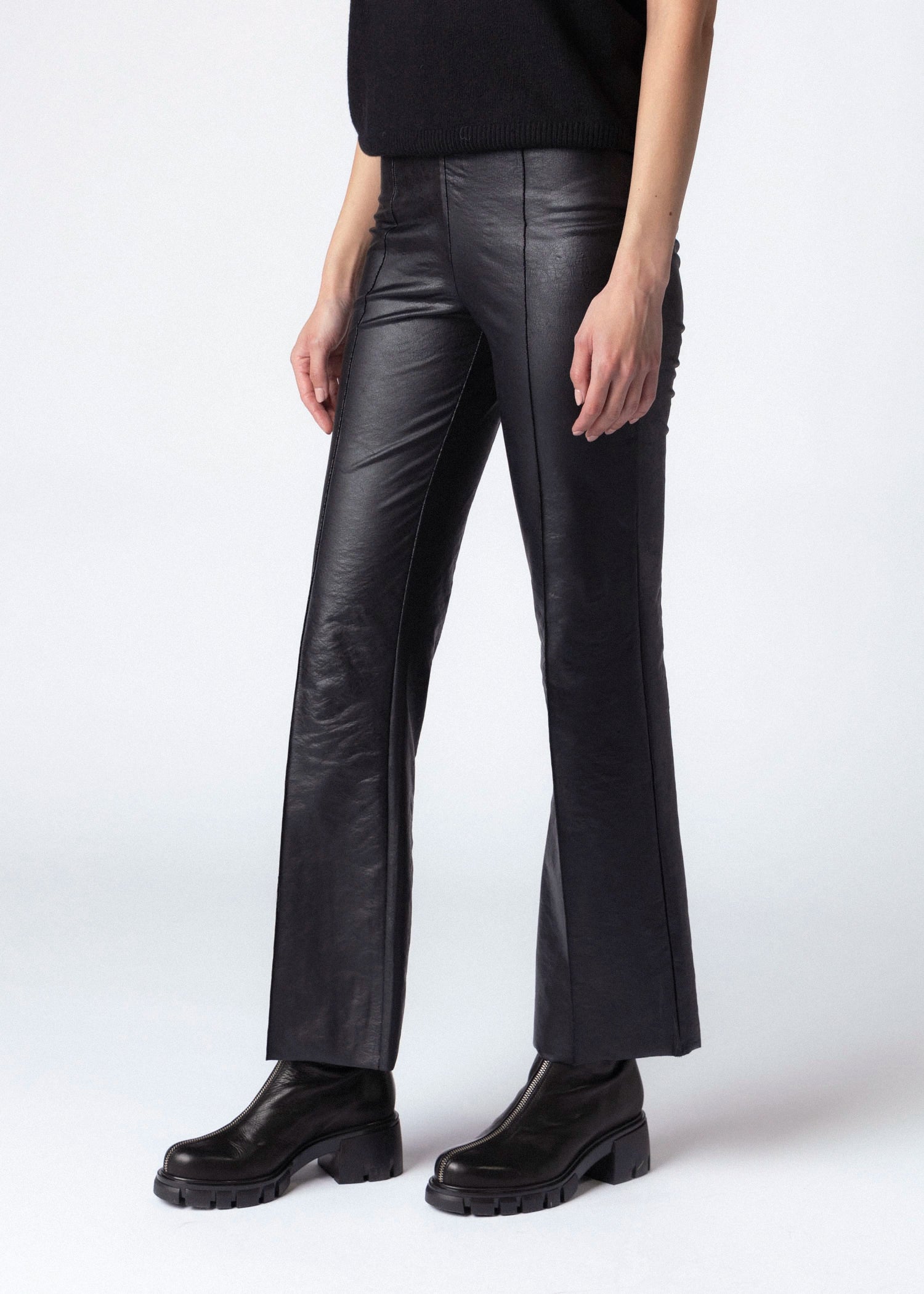 swatch_black lysse elysse foiled leather pant apparel