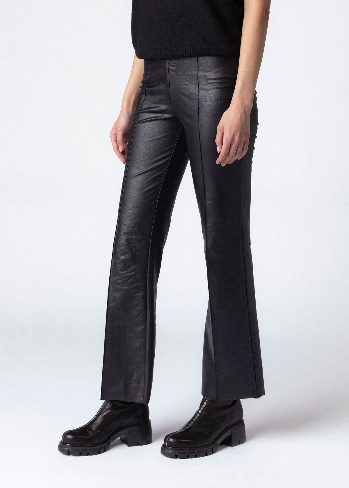 swatch_black lysse elysse foiled leather pant apparel
